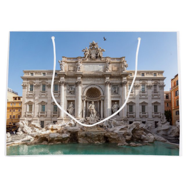 Trevi Fountain at early morning - Rome, Italy Large Gift Bag (Front)