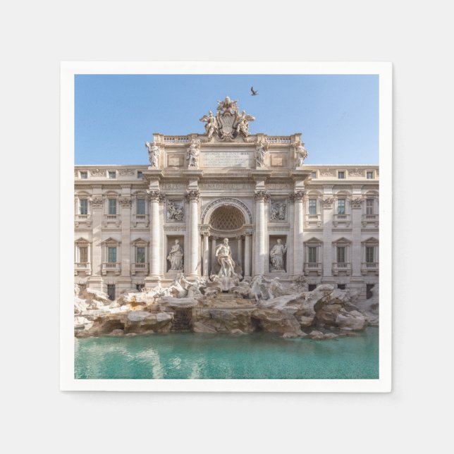 Trevi Fountain at early morning - Rome, Italy Napkin (Front)