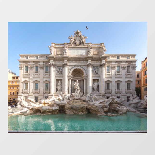Trevi Fountain at early morning - Rome, Italy Window Cling (Sheet)