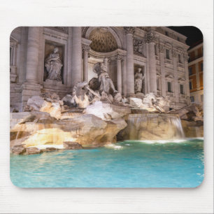 Trevi Fountain at night - Rome, Italy Mouse Mat