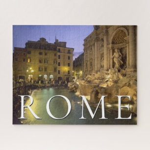 Trevi Fountain at Night   Rome, Lazio, Italy Jigsaw Puzzle