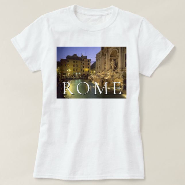 Trevi Fountain at Night | Rome, Lazio, Italy T-Shirt (Design Front)