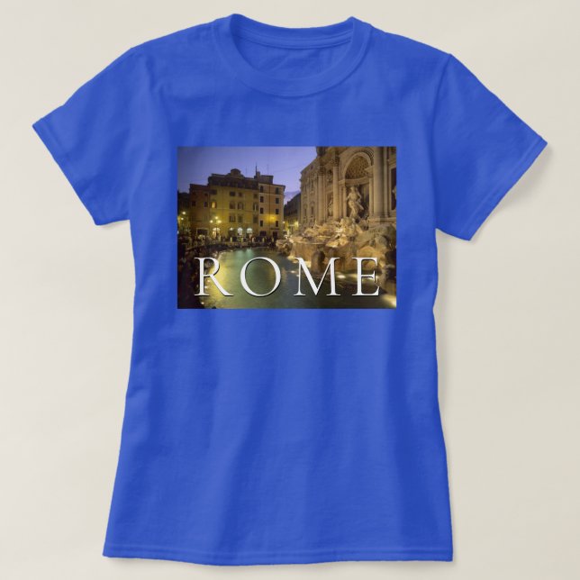 Trevi Fountain at Night | Rome, Lazio, Italy T-Shirt (Design Front)