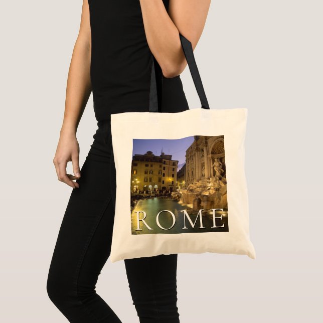Trevi Fountain at Night | Rome, Lazio, Italy Tote Bag (Front (Product))