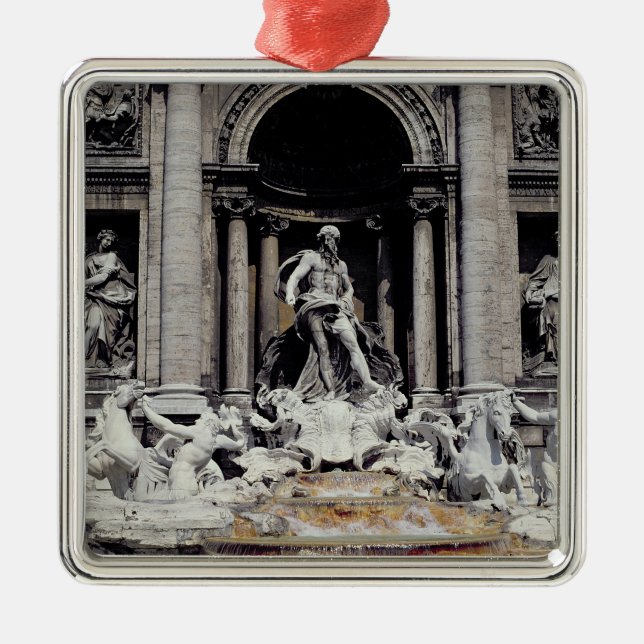 Trevi Fountain, built 1732-62 Metal Tree Decoration (Front)