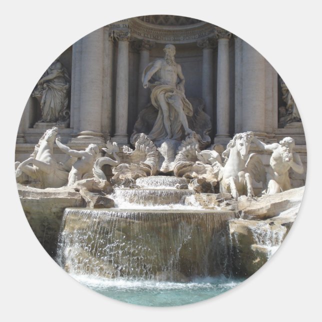 Trevi Fountain Classic Round Sticker (Front)
