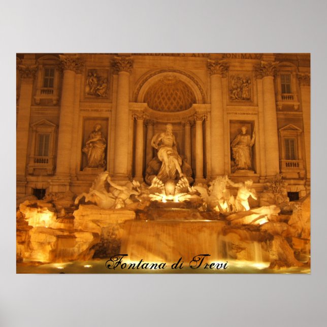 Trevi Fountain, Fontana di Trevi Poster (Front)