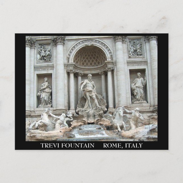 Trevi Fountain in Rome, Italy Postcard (Front)