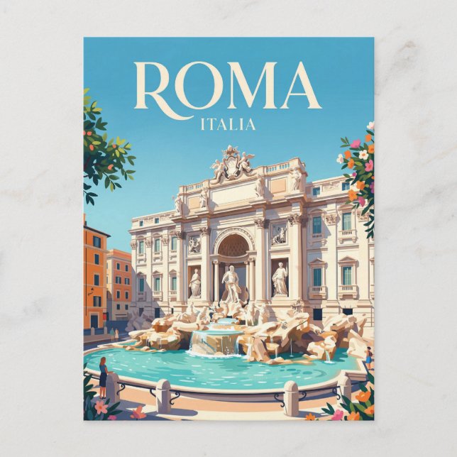 Trevi Fountain Italy Postcard (Front)