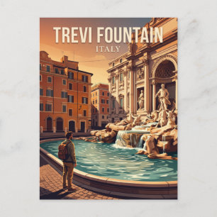 Trevi Fountain Italy Postcard