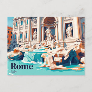 Trevi Fountain Italy Postcard