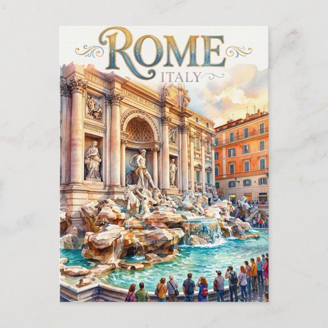 Trevi Fountain Italy Postcard (Front)