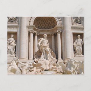 Trevi Fountain Italy Scenic Postcard