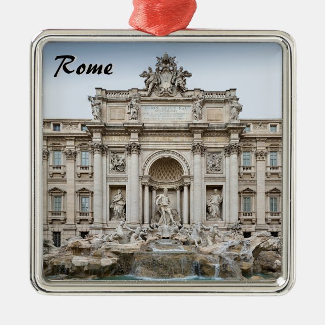 Trevi Fountain Metal Tree Decoration (Front)