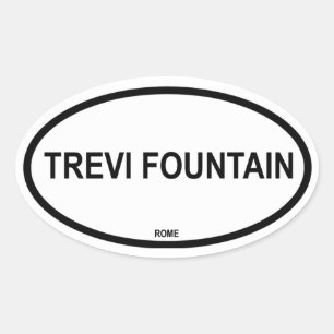 TREVI FOUNTAIN OVAL STICKER