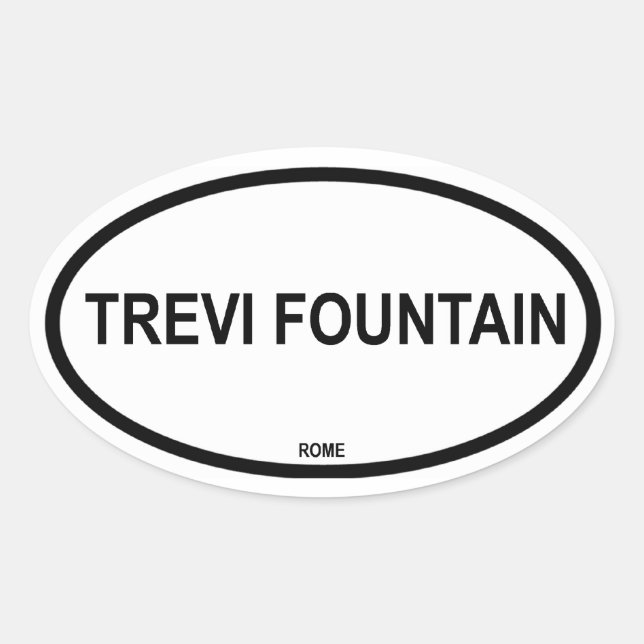 TREVI FOUNTAIN OVAL STICKER (Front)