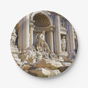 Trevi fountain paper plate