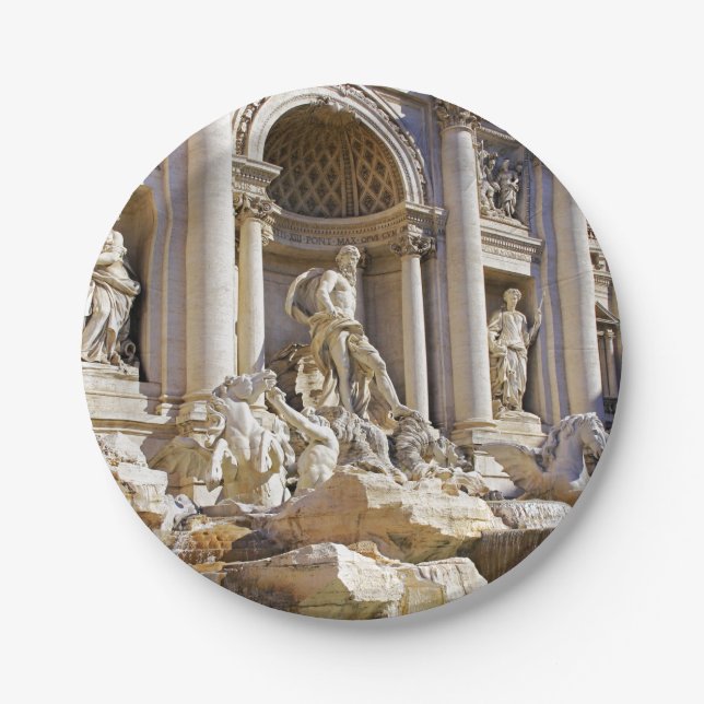 Trevi fountain paper plate (Front)