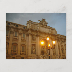 trevi fountain postcard