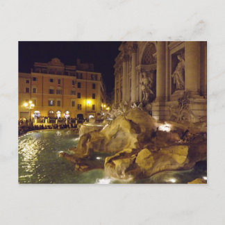 Trevi Fountain Rome at night Postcard