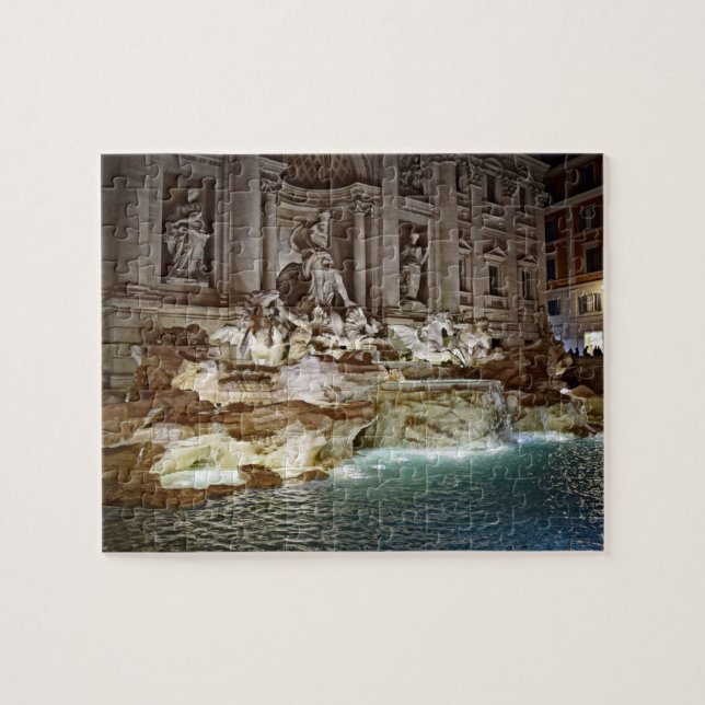 Trevi Fountain - Rome, Italy - 8x10 - 110 pcs Jigsaw Puzzle (Horizontal)