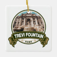 Trevi Fountain Rome Italy Badge