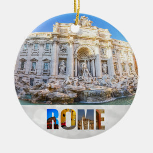 Trevi Fountain Rome Italy Christmas Ceramic Tree Decoration