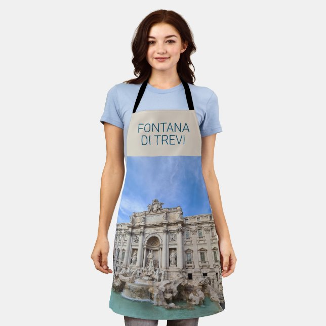 Trevi Fountain Rome Italy Holiday Panorama Apron (Worn)