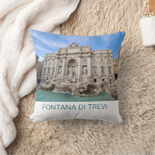 Trevi Fountain Rome Italy Holiday Panorama Cushion