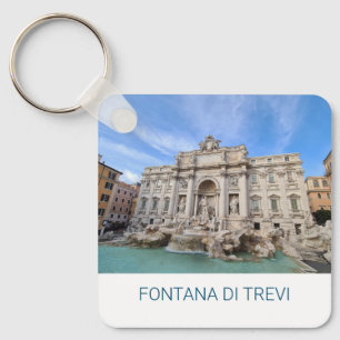 Trevi Fountain Rome Italy Holiday Panorama Key Ring