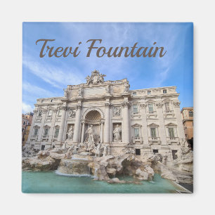 Trevi Fountain Rome Italy Holiday Panorama Magnet