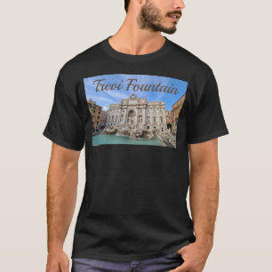 Trevi Fountain Rome Italy Holiday Panorama T-Shirt