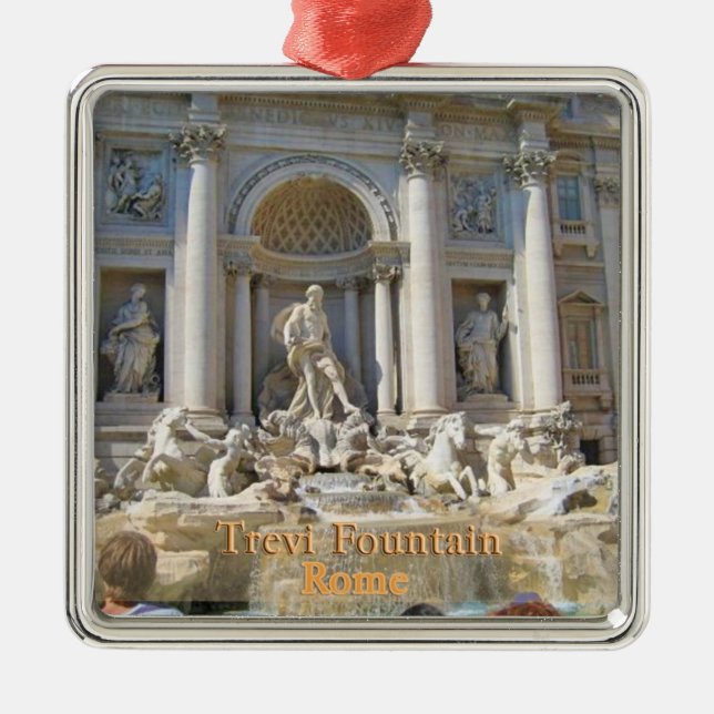 Trevi Fountain Rome Italy Metal Tree Decoration (Front)