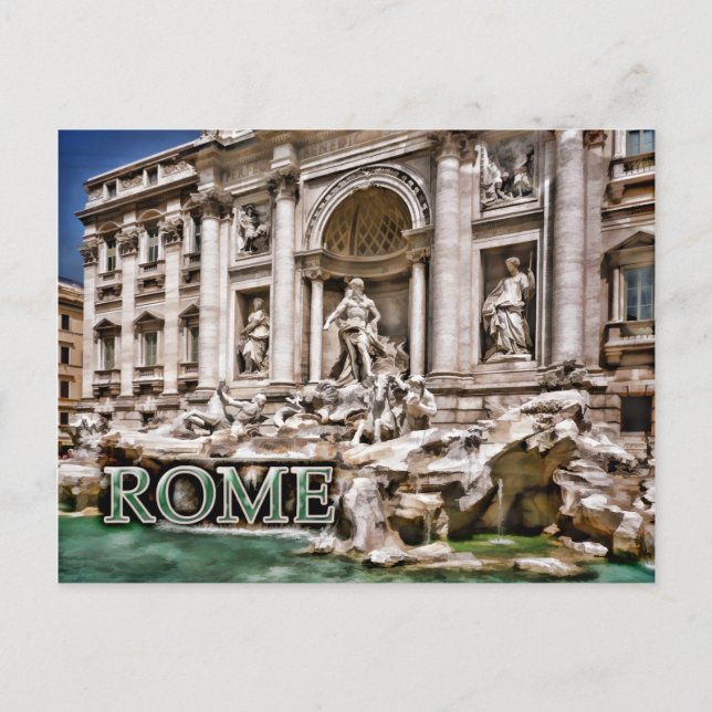 Trevi Fountain Rome Italy Postcard (Front)