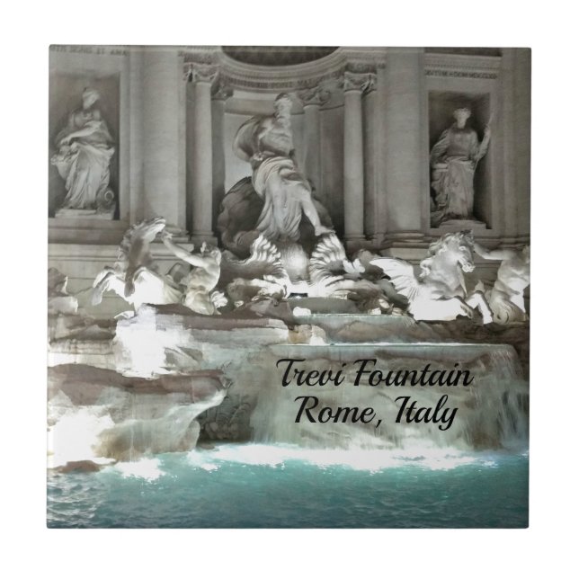 Trevi Fountain, Rome Italy Tile (Front)