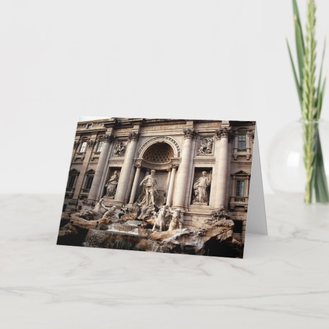 Trevi Fountain Rome Italy Travel Card (Front)
