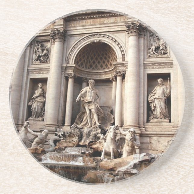 Trevi Fountain Rome Italy Travel Coaster (Front)