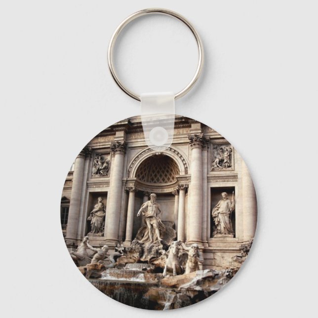Trevi Fountain Rome Italy Travel Key Ring (Front)