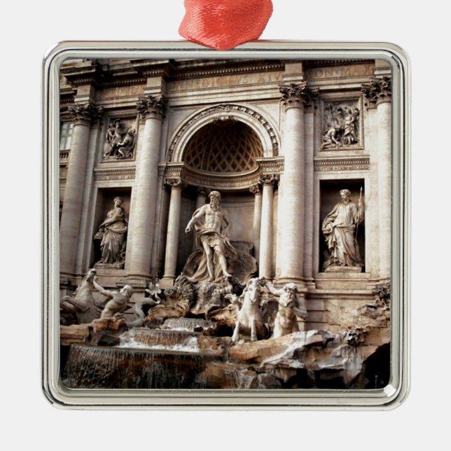 Trevi Fountain Rome Italy Travel Metal Tree Decoration (Front)