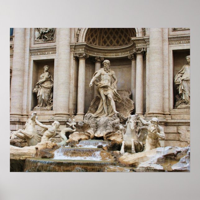 Trevi Fountain Rome Italy travel photo Poster (Front)