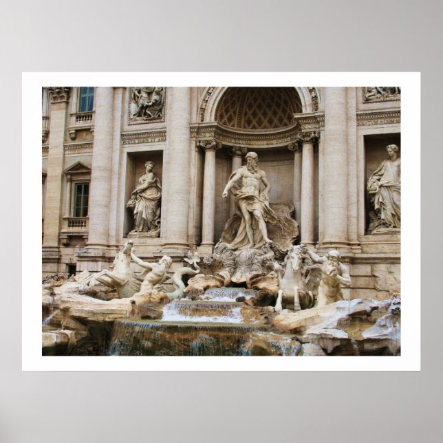 Trevi Fountain Rome Italy Travel Photo Poster (Front)