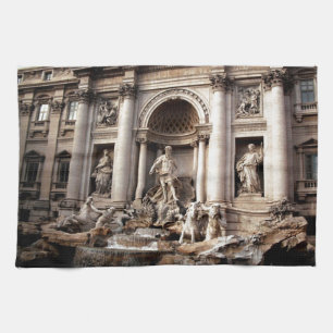 Trevi Fountain Rome Italy Travel Tea Towel