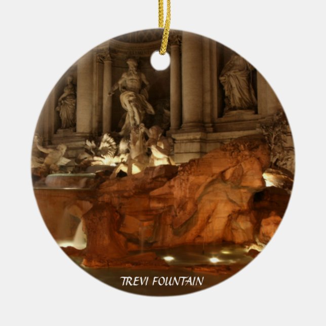 Trevi Fountain Rome Ornament (Front)