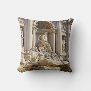 Trevi Fountain Rome Photography Cushion