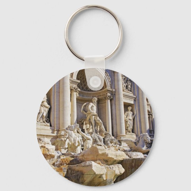 Trevi Fountain Rome Photography Key Ring (Front)