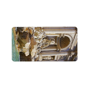Trevi Fountain Rome Photography Label