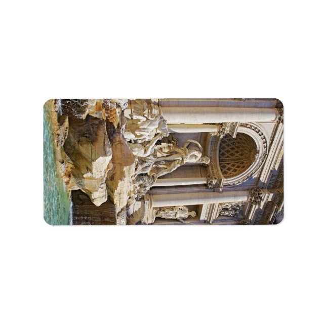 Trevi Fountain Rome Photography Label (Front)