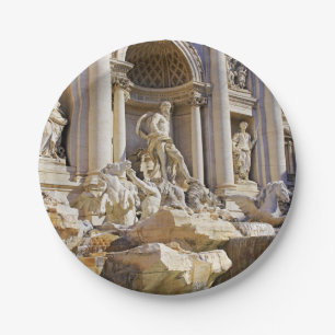 Trevi Fountain Rome Photography Paper Plate
