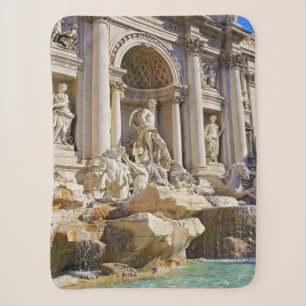 Trevi Fountain Rome Photography Sherpa Blanket