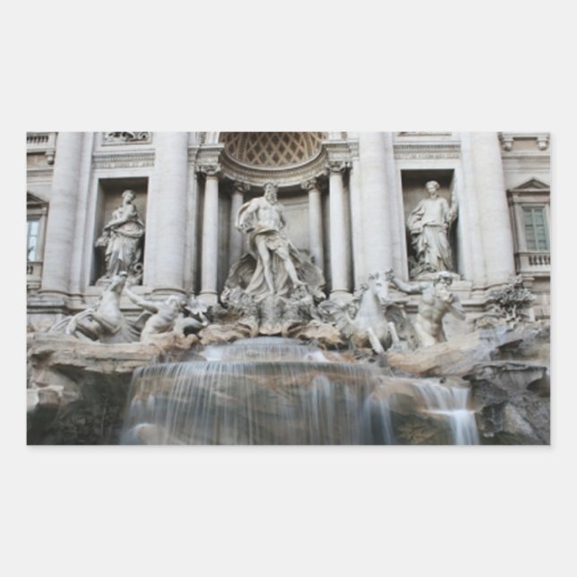 Trevi Fountain Rome Rectangular Sticker (Front)